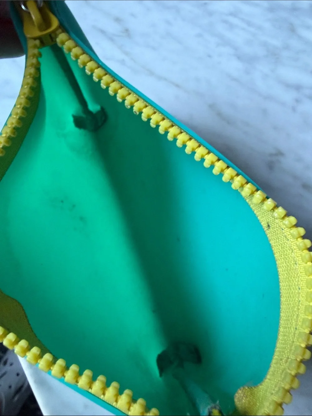 P+ G design rubber Turquoise Silicone Zip Pouch
